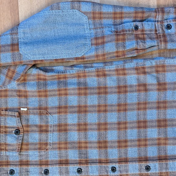 Stapleford button down grey/rust plaid shirt - Picture 8 of 9